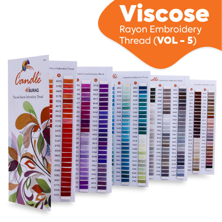 Candle Thread Viscose Shade Card