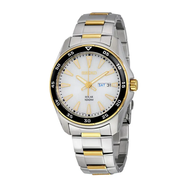 Seiko%20Solar%20Stainless%20Steel%20Two%20Tone%20White%20Dial%20Mens%20Watch%20SNE394P1R%20-%20Image%203