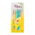Triple Pack Korean Twinkle Eyebrow Razors – Safe and Easy Facial Hair Remover and Eyebrow Trimmer Tool for Women with Exfoliating Face Function and Stainless Steel Safety Cover for Sensitive Skin(Pack of 3)). 