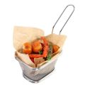 Mini Stainless Steel Frying Basket – Small 304 Mesh Fry Basket for French Fries, Snacks, Dim Sum & Commercial Use – Food-Grade Silver Serving Basket. 