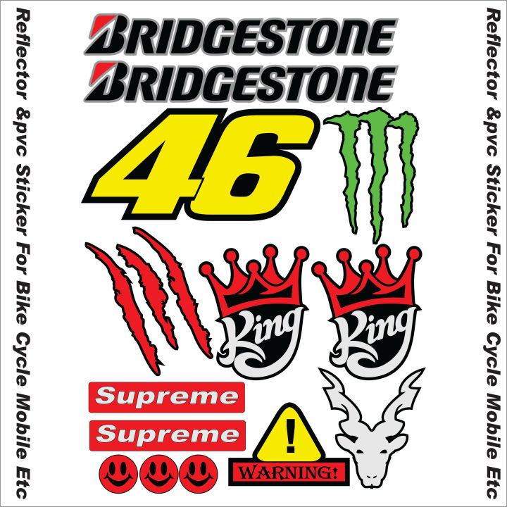 universal sticker pack for Cycle Bike Car etc