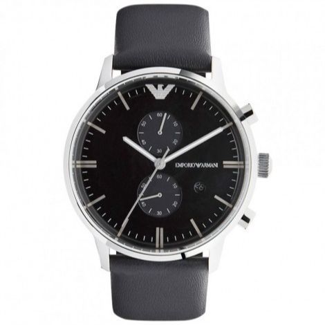 Emporio Armani AR0397 Leather Strap Wrist Watch for Men’s