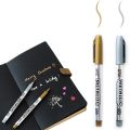 Metallic Marker Pens Metallic Gold & Silver Permanent 1.5mm Nib for DIY Scrapbooking, Crafts, Artist Illustration Pack of 2. 