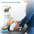 2 in 1 Scrubbing Liquid Detergent Dispenser Press-type Liquid Soap Box Pump Organizer with Sponge Kitchen Tool. 