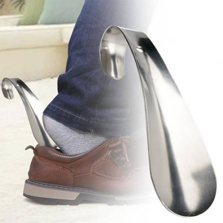 1Pcs Professional Shoe horn 14.5 cm Stainless Steel Metal Shoe Horn Spoon Shoehorn Shoes Lifter Tool Stainless Steel for easy use