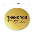2 Roll 1 Inch Round Gold Foil Thank You For Your Purchase Stickers. 