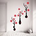 Flower Pots Wooden Wall Art, Laser Cut Home Decor for Living Room and Office, 107x125 Inches. 