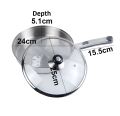 Alpha Stainless Steel 24cm Fry Pan - Encapsulated Double Bottom -Alpha Cookware Best Fry Pan for Cooking. 