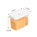 Durable Grain Storage Solution Transparent Sealed Grain Storage Container with Filter Double-open Lid for Home 1.2l/1.8l Food Storage Box. 