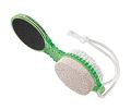 4 in 1 Pedicure Brush Tool For Foot Scrubber Foot File Callus Remover with Foot Rasp, Pumice Stone, Nail Cleaning Brush and Sand Paper for Dry and Wet Foot Care Dead Skin Remover bath accessories foot cleaner scraper scrubber. 