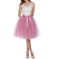 26 Colors 5 Layered 65cm Knee Length Tulle Skirt Tutu Women Skirt High Waist Pleated Skirt Cosplay Petticoat Elastic Belt Faldas. 