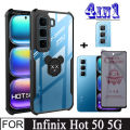 Infinix Hot 50 4in1 Shockproof Phone Case for Infinix Hot 50 40 4G 5G Hot30i Camera Lens Soft Tempered Glass Privacy Screen Protector Flim. 