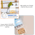 Bird External Hanging Feeder and Drinker, Bird Feeder, Bird Drinker, Bird Cage Hanging Feeder Drinker, Lovebird, Cockatiel, Budgies ,Canary and Similar small and Medium size birds. 