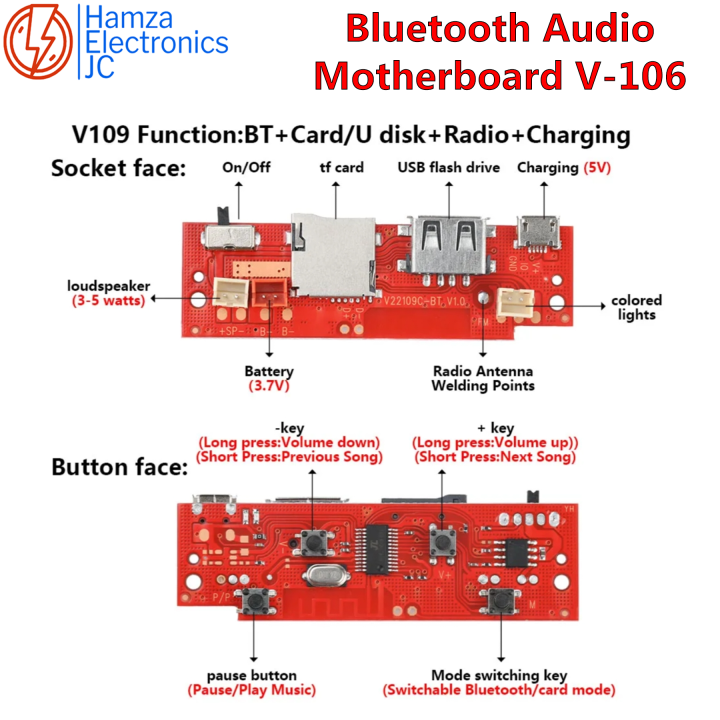 Multi-Functional Bluetooth Audio Circuit Board Bluetooth Module ...