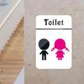 Children Restroom Sign WC Sign Washroom Plaque Self-sticks Wardrobe Decor for Bathroom Restroom. 
