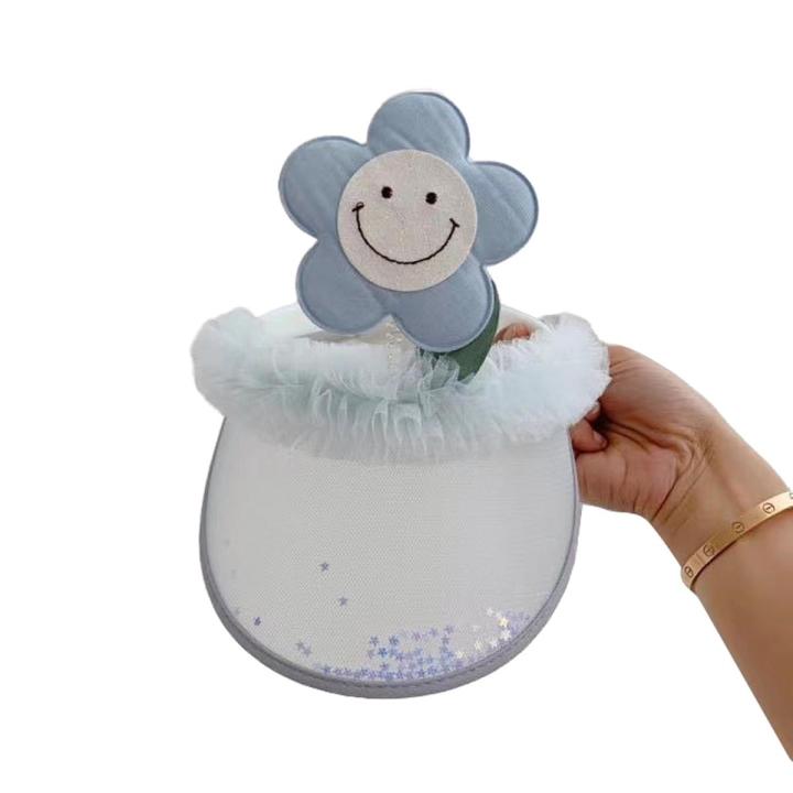 2020 2020 Summer Kids Sun Visor Hat Wide Brim UV Protection Cartoon Cute Open Top Cap