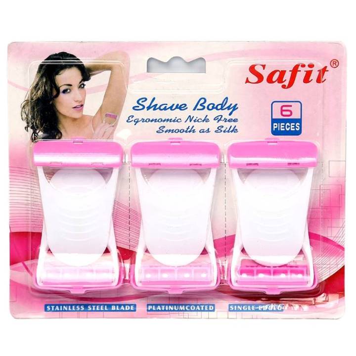 Pack Of 6 Ladies Safety Razor Women Shave Body Razor Disposable Razor Girls Best Hair Remover Painless Cuttles Hair Remover Soft Blades Body Hair Remover For Women Safit Hair Trimmer Blades