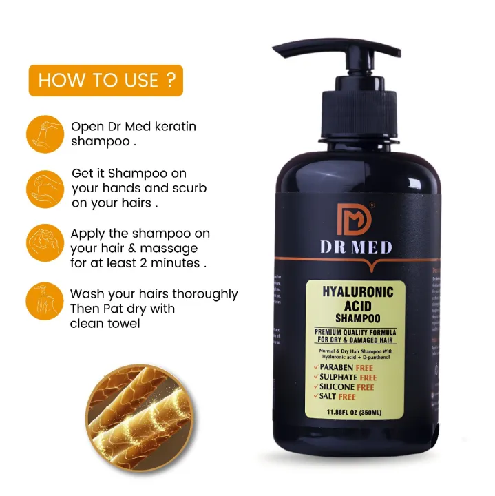 "DR%20MED%20Hyaluronic%20Acid%20Shampoo:%20Deep%20Hydration%20for%20Healthy%20Hair-(Paraben%20free,%20sulphate%20free,%20salt%20free,%20silicon%20free)%20350ML"%20-%20Image%207