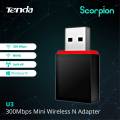 Tenda U3 Wireless USB 300Mbps Network Adapter Mini Portable Networking Card WiFi Repeat Wi-Fi Hotspot. 