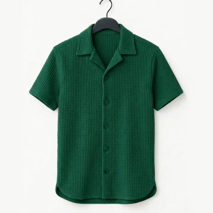 Richman%20Cuban%20Collar%20Shirt%20For%20Men%20-%20Half%20Sleeves%20Men%20Shirts%20-%20Waffle%20Knit%20Casual%20Shirts%20For%20Men%20-%20Image%205