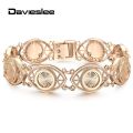 【beauty code】6 Styles 585 Rose Gold Color Bangle Bracelet for Girls Cut Out Carved Vine Shaped Fashion Jewelry DCBM01. 
