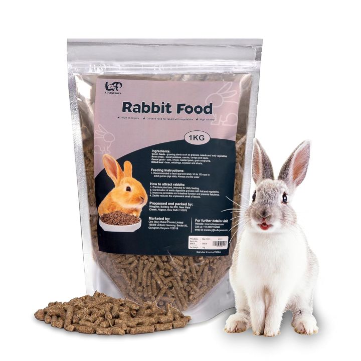 Luvfurpaws Premium Rabbit Food | Highly Nutritional Dry Rabbit Food ...