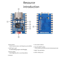 Esp32 C6 Zero M Development Board Wifi 6 Esp32 Mini Module Dual Processor Supports 2.4Ghz Wifi Bluetooth Le Module Blue. 