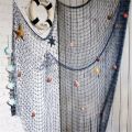 Sailor Style Home Door Wall Hanging Fishing Net Seaside Beach Shell Nautical Party Decoration Sail Wall Net Party. 