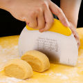 Dough Scraper Stainless Steel Pastry Dough Cutter Semicircular Bench Scraper Cake Bread Pizza Dough Cutter Chopper Baking Tools. 