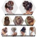 SHANGZI Synthetic Hair Bun Chignon Messy Curly Hair Band Elastic Scrunchy False Hair Pieces For Women Hairpins Black Brown. 