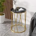 Round Small Coffee Table Flower Table Sofa Side Table Light Luxury Small Round Table Living Room Simple Mini Small Apartment Home Bedside Tabl. 