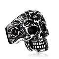 SS8-210R steel soldier devil skull skleton flower man ring stainless steel punk biker titanium steel popular amulet jewelry. 