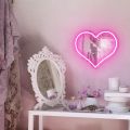 Heart Neon Mirror Pink Love Heart Neon Signs for Wall Decor. 