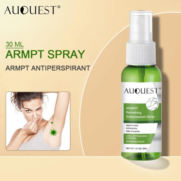 AUQUEST Armpit Antiperspirant Spray Refreshing Deodorant Underarm Remover Armpit Odour Sweat Protection Body Perfume Spray 30ml
