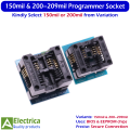 150mil & 200–209mil Adapter IC Programmer Socket SOP8 DIP8 Converter for CH341A BIOS EEPROM Flash Chip Programming Tool by Electrica. 
