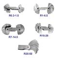 Stainless Steel Radius Gauge, Portable Concave Convex External Internal Arc Measuring Tool Radius Fillet Gauge Set(5Pcs). 