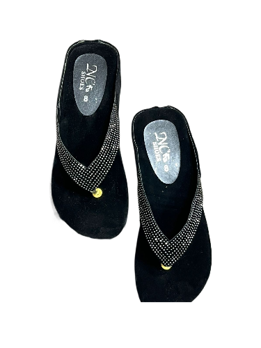 Black Bed Sole Shoes for Women - Black Velvet Chappal for Ladies