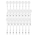 24 Pcs Beadable Badge Reel Retractable Clips Holder for Beads Bulk Blank Bar ID Name Badge Reels with Belt Clip,Black. 