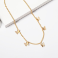 Cute Small Butterfly Necklaces for Women Vintage Bohemian Simple Choker Necklace on Neck Gold Chain Fashion Jewelry Gift. 