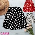 2020 Brand New Style Women's High Waisted Polka Dot Skirt Stretchy Swing Flared Mini Skirt Costumes. 