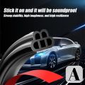 1/5M Car Door Rubber Seal Strip Double Layer 5 Holes Weatherstrip Self Adhesive Soundproof Strip Thickened L B Shape Tailgate Edge Strip Universal Auto Exterior Accessories. 