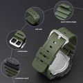 Rubber Strap for Casioak GA 2100 DW-5600 Sport Bracelet Watch Band Stainless Steel Buckle TPU 16mm Replacement CasiOak Wristband. 