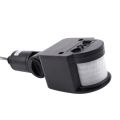 Outdoor 12V DC Automatic Infrared Sensor Switch for LED Light,Black. 