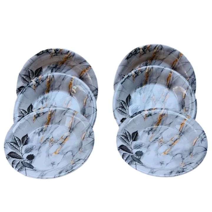 Pack of 6 Melamine deep small size plates Double Glazed Quality In Premium Quality Design
