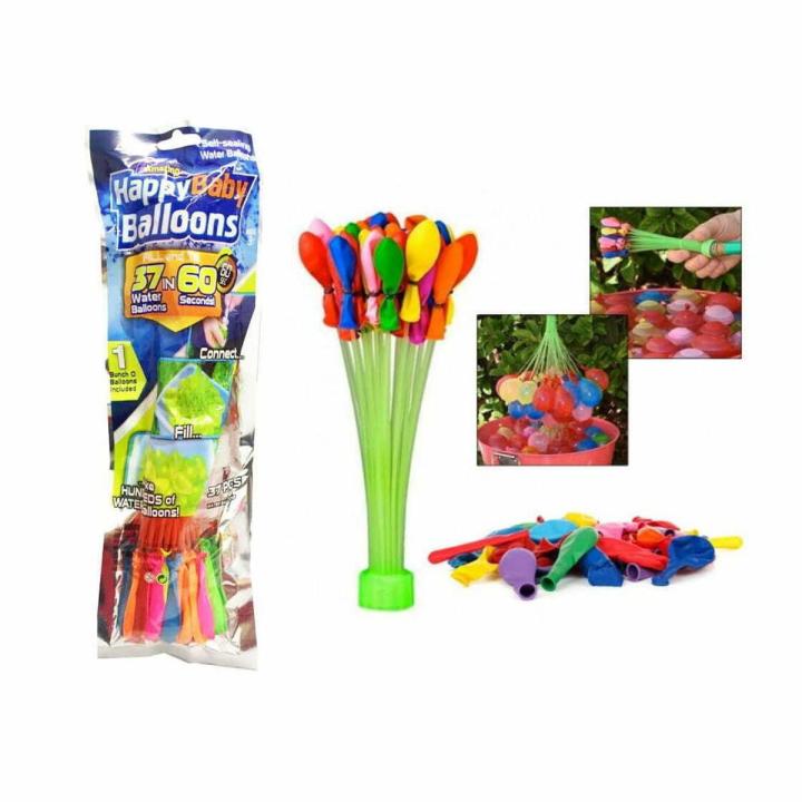 Pack of 37 Auto fill balloons | self sealing in 60 seconds | Water balloon fight in summer