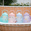 1300 ML Sports Water Bottle Summer Large-capacity Straw Cup Belly Cups. 