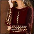 Stylish Mirror work organza shirt (1 pcs) unstitched. 