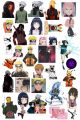 Naruto Stickers A5 Uncut , Anime Kakashi  Phone laptop sticker, one piece sharagin  manga boruto sasuke kakashi hinata sakura, shikamaru. 
