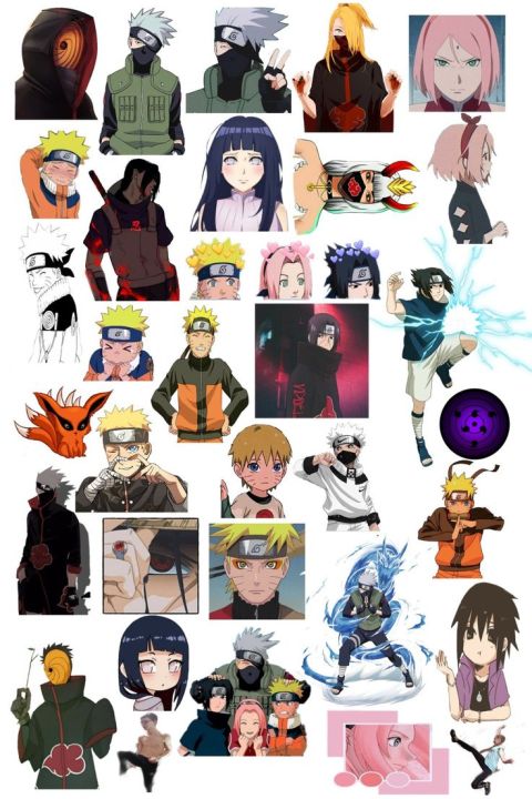 Naruto Stickers A5 Uncut , Anime Kakashi  Phone laptop sticker, one piece sharagin  manga boruto sasuke kakashi hinata sakura, shikamaru