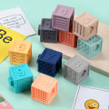 Children's soft rubber embossed large soft building blocks baby baby early education cognitive puzzle stacking can nibble toys. 